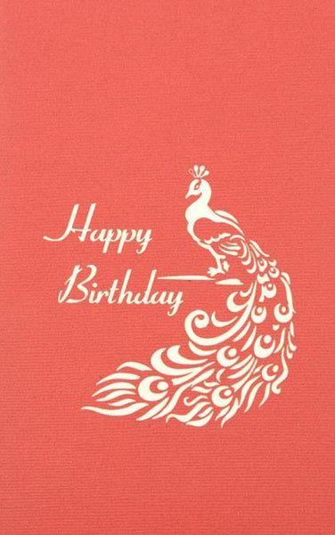 Happy Birthday Peacock - Henry Pop-Up Cards