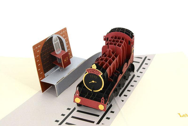 Happy Potter Train Flatform 9 and Three Quarters - Henry Pop-Up Cards