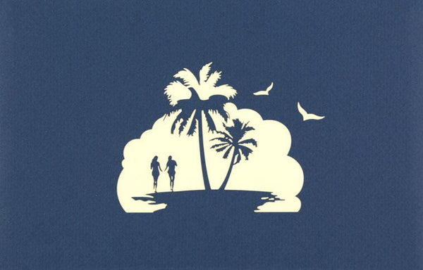Same sex - Two Ladies walking on the beach - Henry Pop-Up Cards