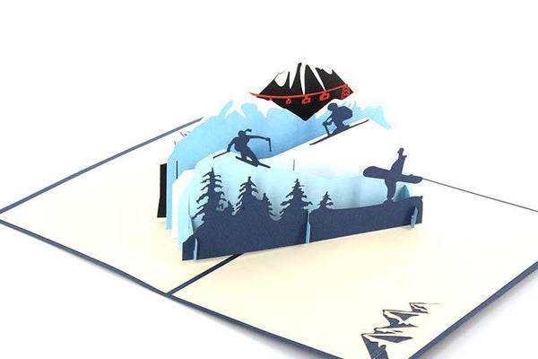Skiing - Henry Pop-Up Cards