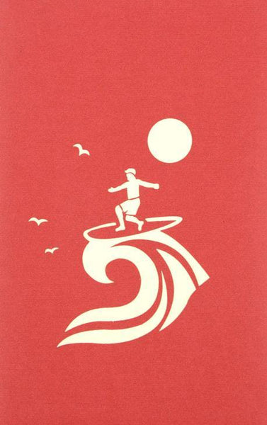 Surfing on big wave - Henry Pop-Up Cards