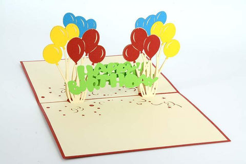 Balloons-Happy Birthday - Henry Pop-Up Cards