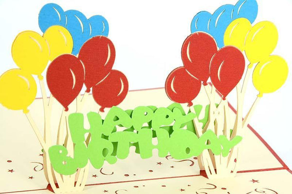 Balloons-Happy Birthday - Henry Pop-Up Cards
