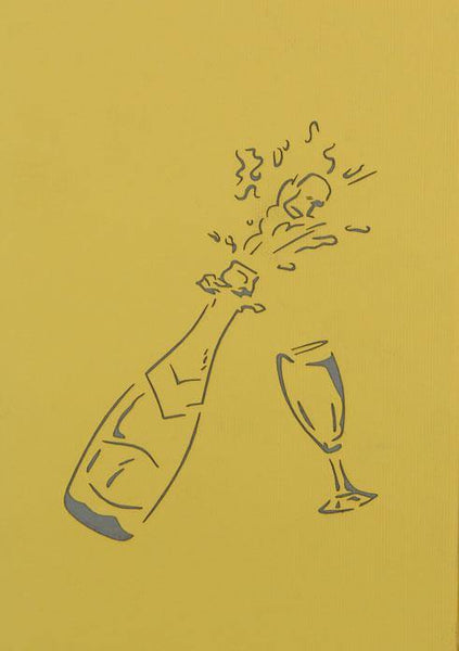 Champagne Bottle 3D - Henry Pop-Up Cards