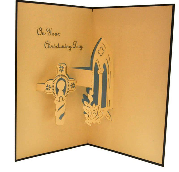 Christening Boy - Henry Pop-Up Cards