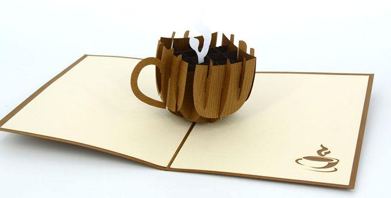 Coffee Cup - Henry Pop-Up Cards