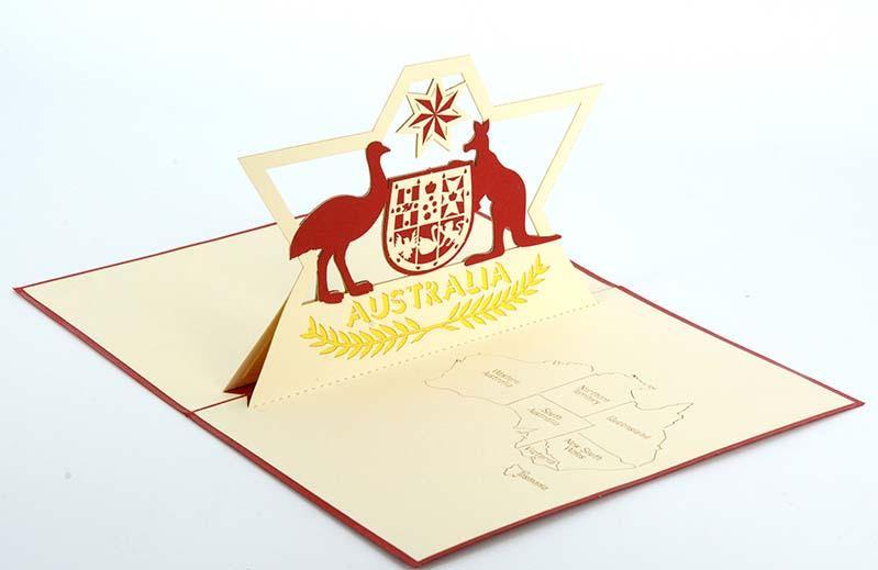Emu and Kangaroo - Henry Pop-Up Cards