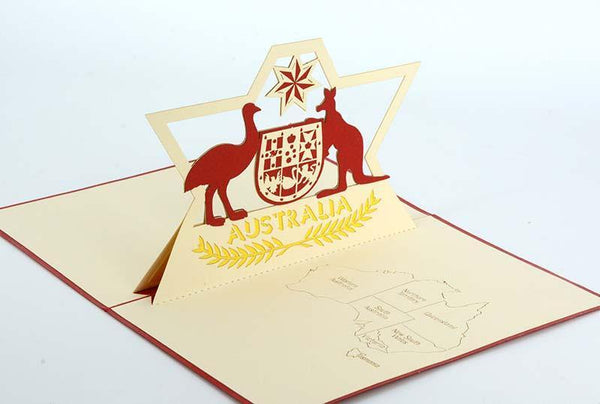 Emu and Kangaroo - Henry Pop-Up Cards