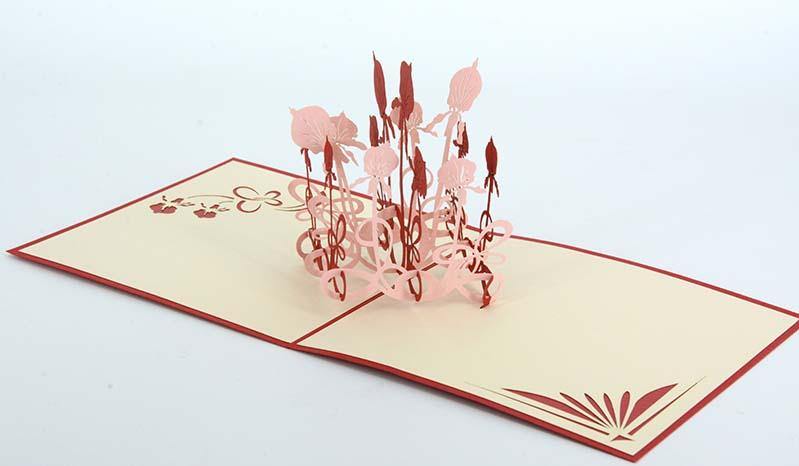 Flower1-Red - Henry Pop-Up Cards