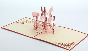 Flower1-Red - Henry Pop-Up Cards