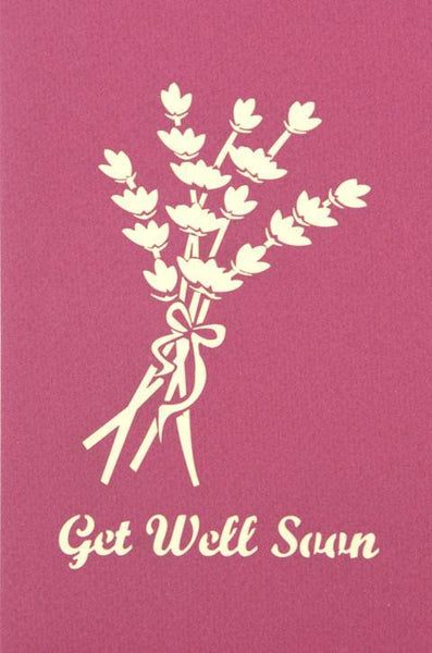 Get Well Soon Lavender - Henry Pop-Up Cards