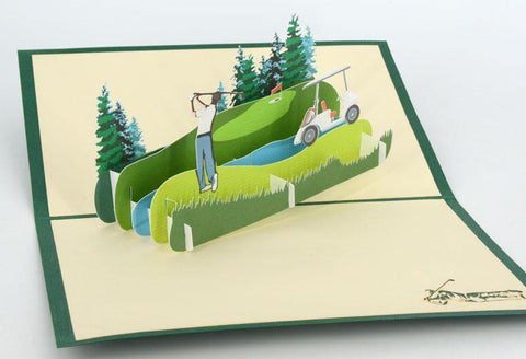 Golf Teeing Off - Henry Pop-Up Cards