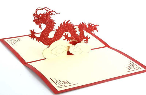 Red Chinese Dragon - Henry Pop-Up Cards