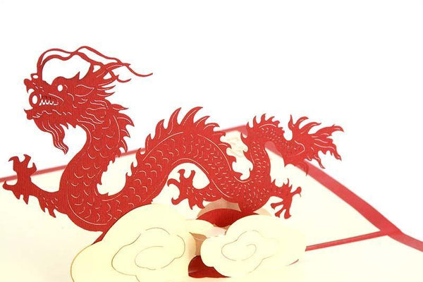 Red Chinese Dragon - Henry Pop-Up Cards