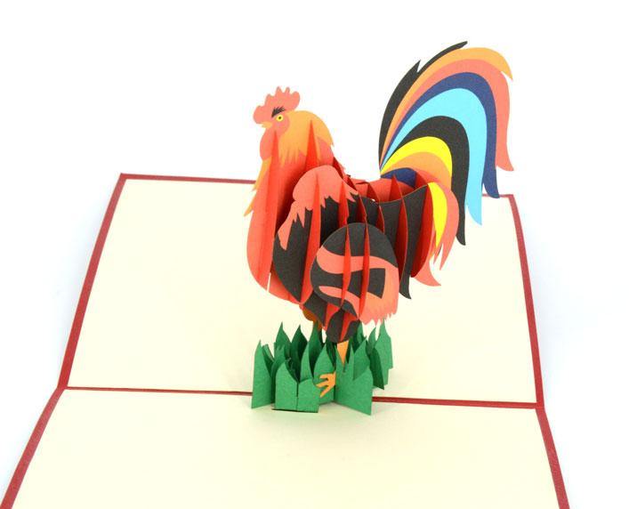 Rooster 3D - Henry Pop-Up Cards