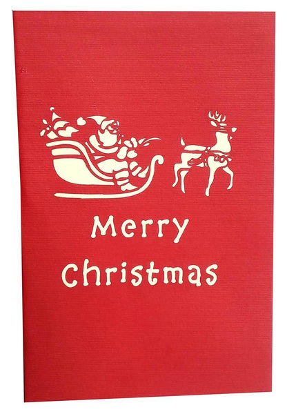 Santa and Rudolf - Henry Pop-Up Cards