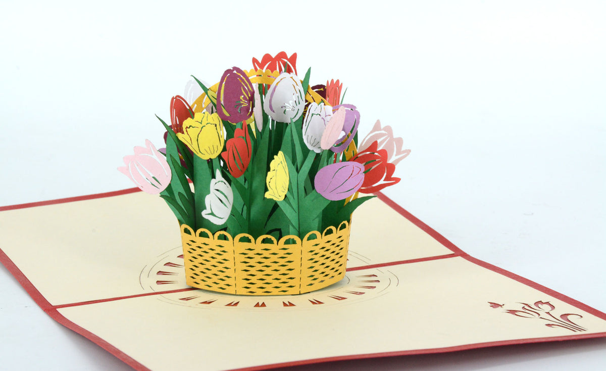 Tulip basket – Henry Pop-Up Cards