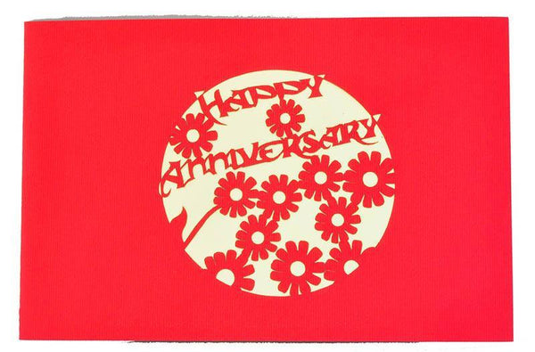 Happy Anniversary Flower - Henry Pop-Up Cards