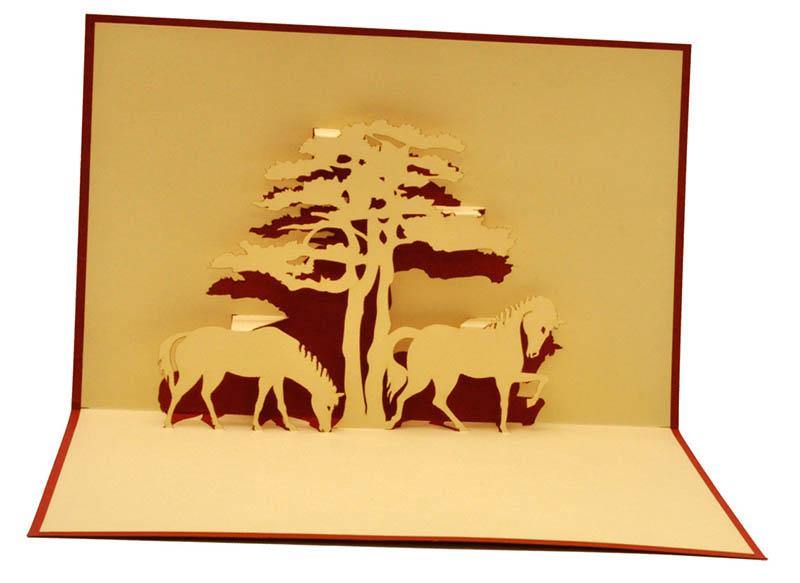 Two Horses - Henry Pop-Up Cards